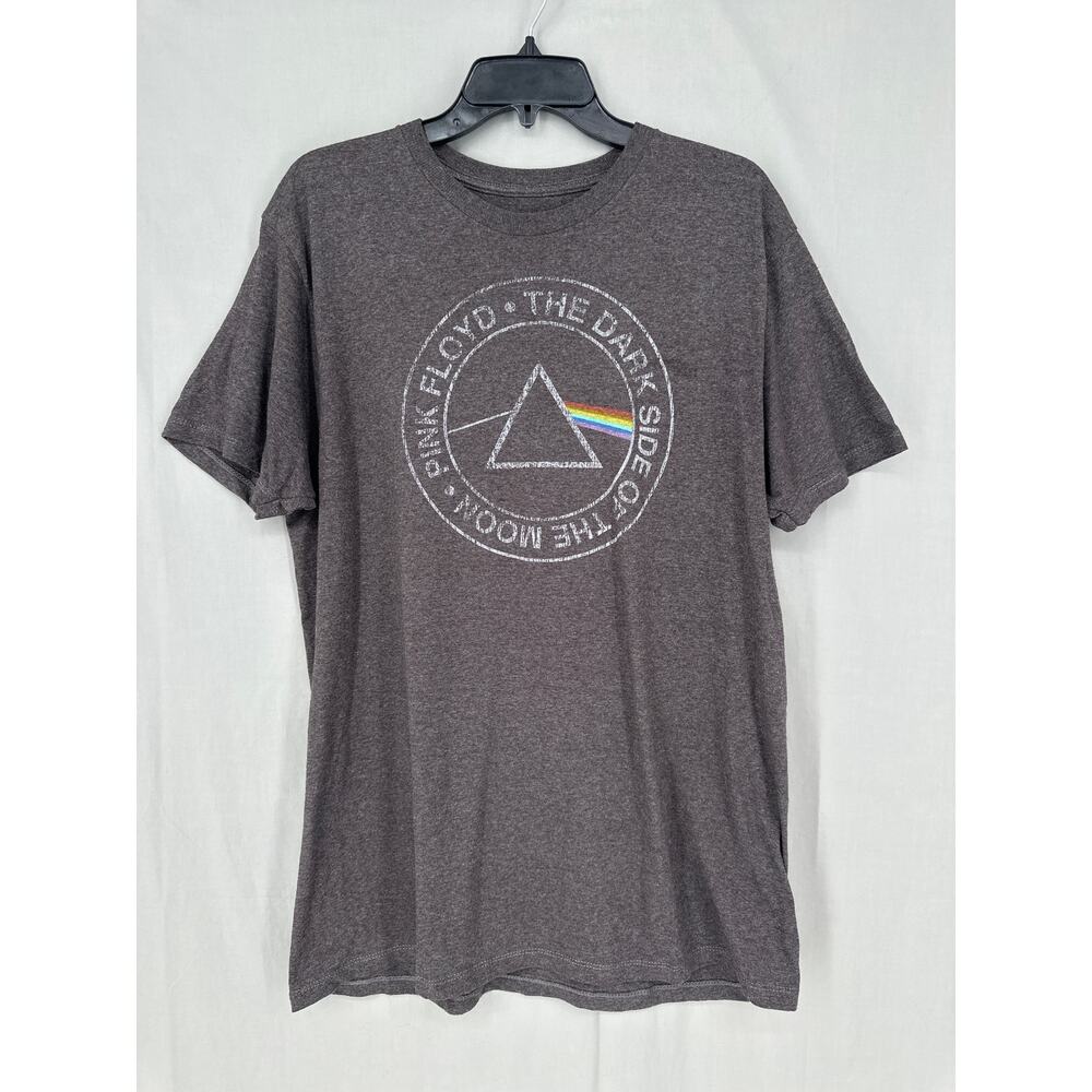 Pink Floyd Shirt Mens Large Gray Dark Side Of The Moon Music Band Tee Graphic